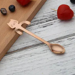 Cat Stainless Steel Teaspoons