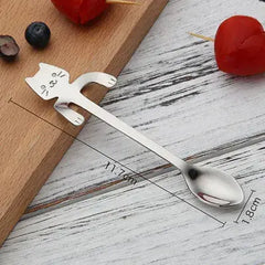 Cat Stainless Steel Teaspoons