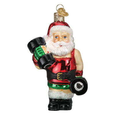 Bodybuilder Santa Ornament
